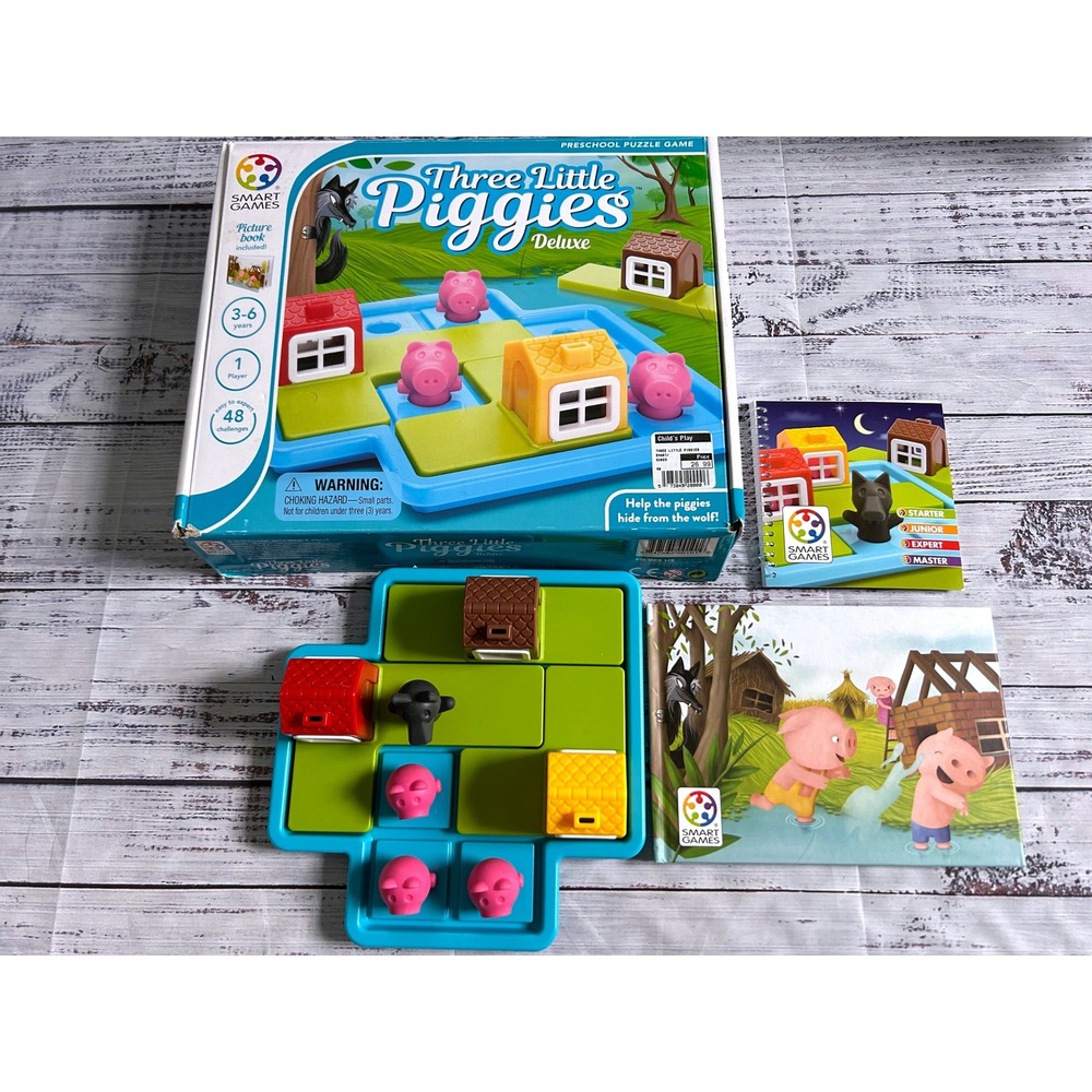 Smart Games Three Little Piggies Deluxe Kids Game 48 Challenges